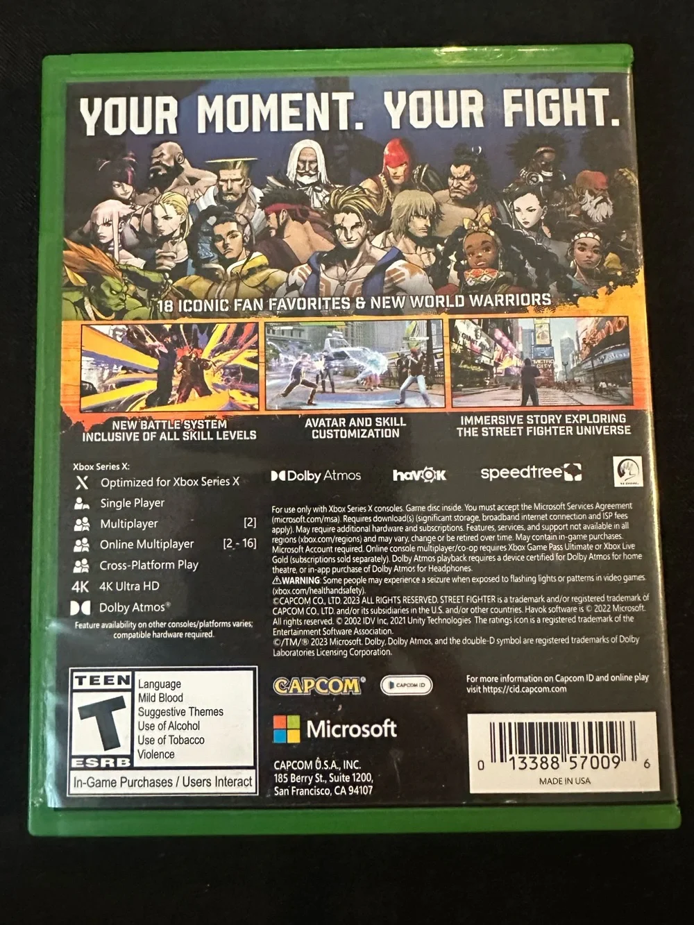 Street Fighter 6 for Xbox Series X / Like New / Never Played Complete